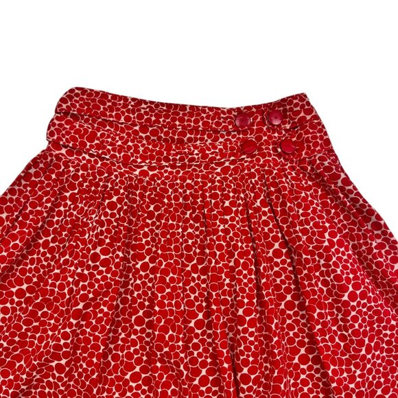Tres Chic Retro/50's/Pinup Geo Print Red Full Circle Skirt Women's Size Medium - Picture 2 of 6